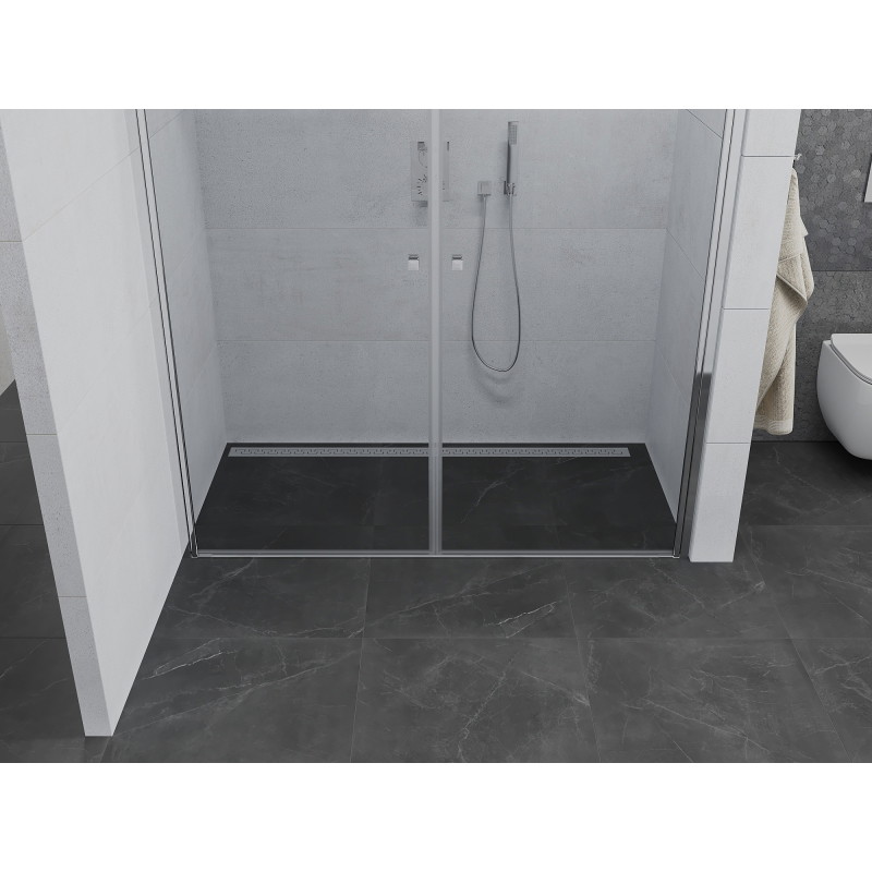 Mexen Pretoria Duo drzwi prysznicowe uchylne 170 cm, transparent, chrom - 852-170-000-02-00