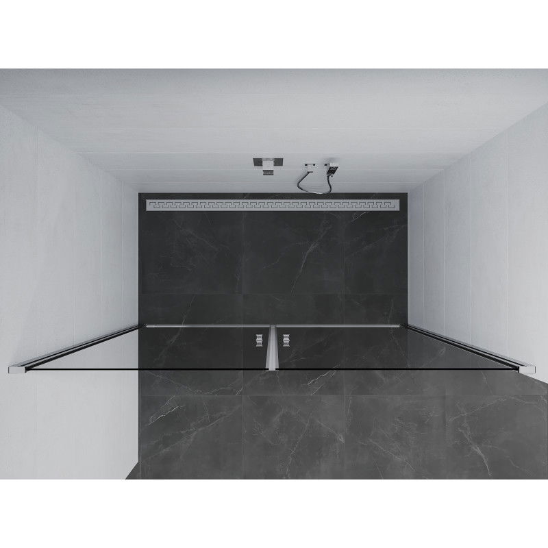 Mexen Pretoria Duo drzwi prysznicowe uchylne 180 cm, transparent, chrom - 852-180-000-02-00