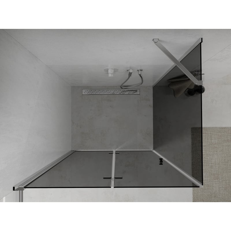 Mexen Lima kabina prysznicowa składana 80 x 100 cm, grafit, chrom - 856-080-100-01-40