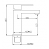 Mexen Cube bateria umywalkowa, czarna - 72900-70