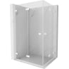 Mexen Lunar-F Duo kabina prysznicowa składana 100 x 80 cm, transparent, biała - 836-100L-080P-20-00