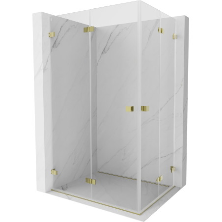 Mexen Lunar-F Duo kabina prysznicowa składana 85 x 80 cm, transparent, złota - 836-085L-080P-50-00