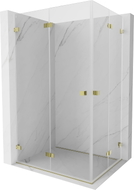 Mexen Lunar-F Duo kabina prysznicowa składana 100 x 85 cm, transparent, złota - 836-100L-085P-50-00