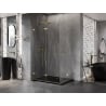 Mexen Lunar-F Duo kabina prysznicowa składana 100 x 90 cm, transparent, złota - 836-100L-090P-50-00