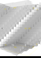 Mexen Lunar-F Duo kabina prysznicowa składana 85 x 75 cm, transparent, złota szczotkowana - 836-085L-075P-55-00