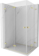 Mexen Lunar-F Duo kabina prysznicowa składana 100 x 95 cm, transparent, złota szczotkowana - 836-100L-095P-55-00