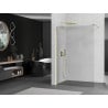 Mexen Kioto ścianka prysznicowa Walk-in 80 x 200 cm, transparent 8 mm, złota - 800-080-101-50-00
