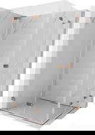 Mexen Lunar-F Duo kabina prysznicowa składana 90 x 75 cm, transparent, różowe złoto - 836-090L-075P-60-00