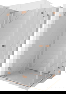 Mexen Lunar-F Duo kabina prysznicowa składana 90 x 80 cm, transparent, miedź szczotkowana - 836-090L-080P-65-00