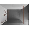 Mexen Kioto ścianka prysznicowa Walk-in 50 x 200 cm, transparent 8 mm, różowe złoto - 800-050-101-60-00