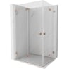 Mexen Lunar-F Duo kabina prysznicowa składana 100 x 95 cm, transparent, miedź szczotkowana - 836-100L-095P-65-00