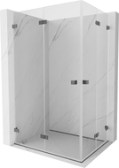 Mexen Lunar-F Duo kabina prysznicowa składana 100 x 95 cm, transparent, gun gray szczotkowany - 836-100L-095P-66-00