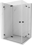 Mexen Lunar-F Duo kabina prysznicowa składana 90 x 75 cm, transparent, czarna - 836-090L-075P-70-00