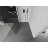 Mexen Kioto ścianka prysznicowa Walk-in 50 x 200 cm, transparent 8 mm, czarna - 800-050-101-70-00