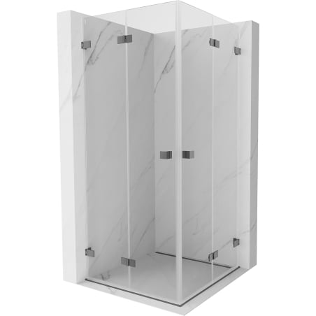 Mexen Lunar-F Duo kabina prysznicowa składana 80 x 80 cm, transparent, gun metal - 836-080L-080P-95-00