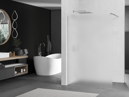 Mexen Kioto ścianka prysznicowa Walk-in 90 x 200 cm, szron 8 mm, chrom - 800-090-101-01-30