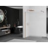 Mexen Kioto ścianka prysznicowa Walk-in 70 x 200 cm, szron 8 mm, różowe złoto - 800-070-101-60-30