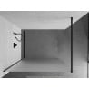 Mexen Kioto ścianka prysznicowa Walk-in 90 x 200 cm, szron 8 mm, czarna - 800-090-101-70-30