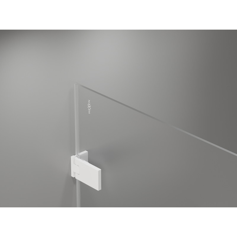 Mexen Lunar-F kabina prysznicowa składana lewa 95 x 90 cm, transparent, biała - 836-095-090-20-00-L