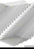 Mexen Lunar-F kabina prysznicowa składana lewa 100 x 70 cm, transparent, złota - 836-100-070-50-00-L