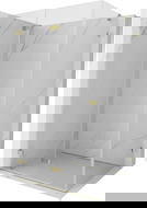 Mexen Lunar-F kabina prysznicowa składana lewa 95 x 80 cm, transparent, złota - 836-095-080-50-00-L