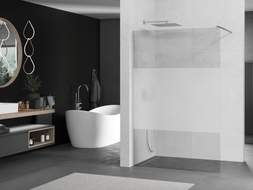 Mexen Kioto ścianka prysznicowa Walk-in 90 x 200 cm, transparent/szron 8 mm, chrom - 800-090-101-01-35
