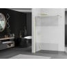 Mexen Kioto ścianka prysznicowa Walk-in 90 x 200 cm, transparent/szron 8 mm, złota - 800-090-101-50-35