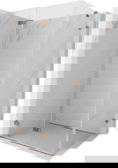 Mexen Lunar-F kabina prysznicowa składana lewa 95 x 70 cm, transparent, różowe złoto- 836-095-070-60-00-L