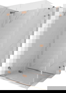 Mexen Lunar-F kabina prysznicowa składana lewa 100 x 90 cm, transparent, różowe złoto- 836-100-090-60-00-L