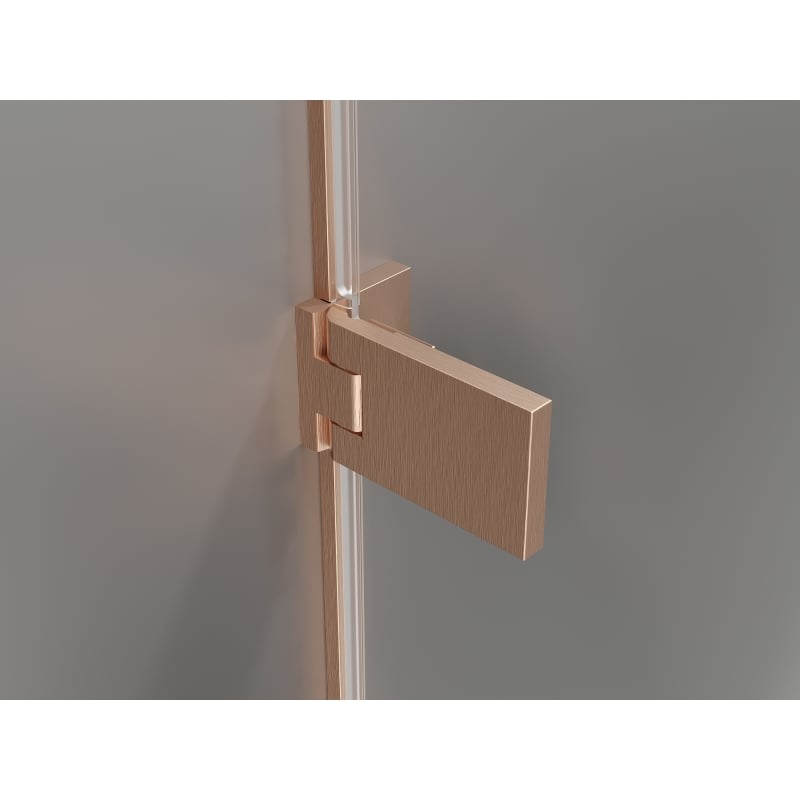 Mexen Lunar-F kabina prysznicowa składana lewa 85 x 80 cm, transparent, miedź szczotkowana- 836-085-080-65-00-L