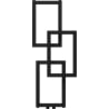 Mexen Grid grzejnik łazienkowy dekoracyjny 870 x 360 mm, 209 W, czarny - W215-0870-360-00-70