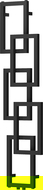 Mexen Grid grzejnik łazienkowy dekoracyjny 1360 x 390 mm, 349 W, czarny - W215-1360-390-00-70