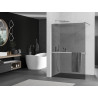 Mexen Kioto+ ścianka prysznicowa z półką Walk-in 90 x 200 cm, grafit, chrom - 800-090-121-01-40