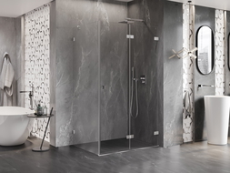 Mexen Lunar-F kabina prysznicowa składana prawa 100 x 70 cm, transparent, chrom - 836-100-070-01-00-P