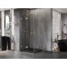 Mexen Lunar-F Duo kabina prysznicowa składana 95 x 95 cm, transparent, złota szczotkowana - 836-095L-095P-55-00