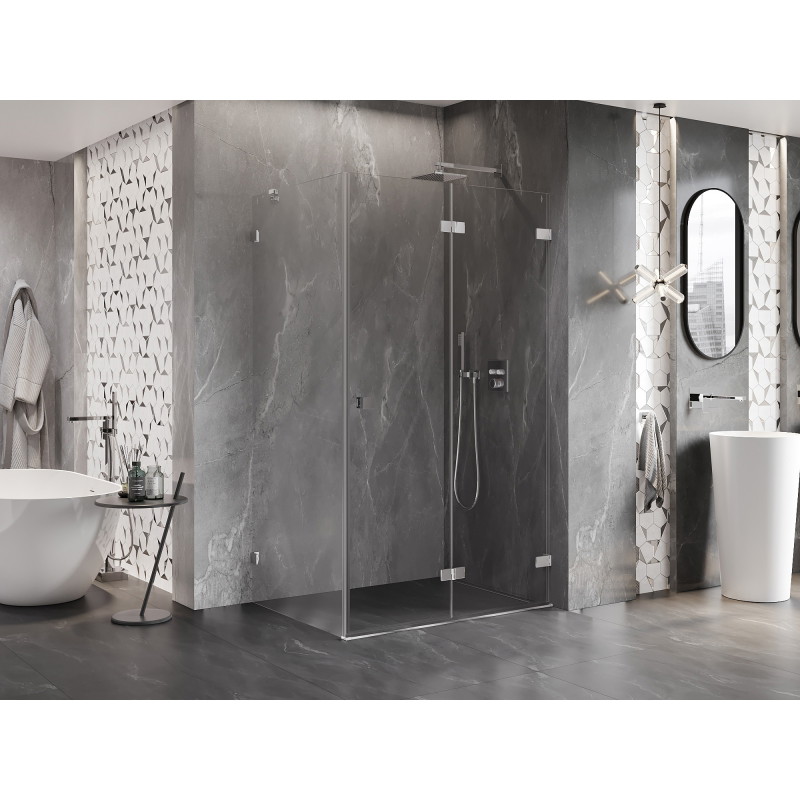 Mexen Lunar-F kabina prysznicowa składana prawa 95 x 90 cm, transparent, chrom - 836-095-090-01-00-P