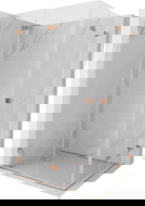 Mexen Lunar-F Duo kabina prysznicowa składana 95 x 75 cm, transparent, miedź szczotkowana - 836-095L-075P-65-00