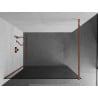 Mexen Kioto ścianka prysznicowa Walk-in 80 x 200 cm, grafit 8 mm, różowe złoto - 800-080-101-60-40