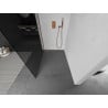 Mexen Kioto ścianka prysznicowa Walk-in 80 x 200 cm, grafit 8 mm, różowe złoto - 800-080-101-60-40