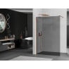 Mexen Kioto ścianka prysznicowa Walk-in 80 x 200 cm, grafit 8 mm, różowe złoto - 800-080-101-60-40