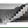 Mexen Kioto ścianka prysznicowa Walk-in 110 x 200 cm, grafit 8 mm, różowe złoto - 800-110-101-60-40