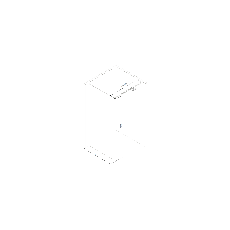 Mexen Kioto ścianka prysznicowa Walk-in 120 x 200 cm, grafit 8 mm, różowe złoto - 800-120-101-60-40