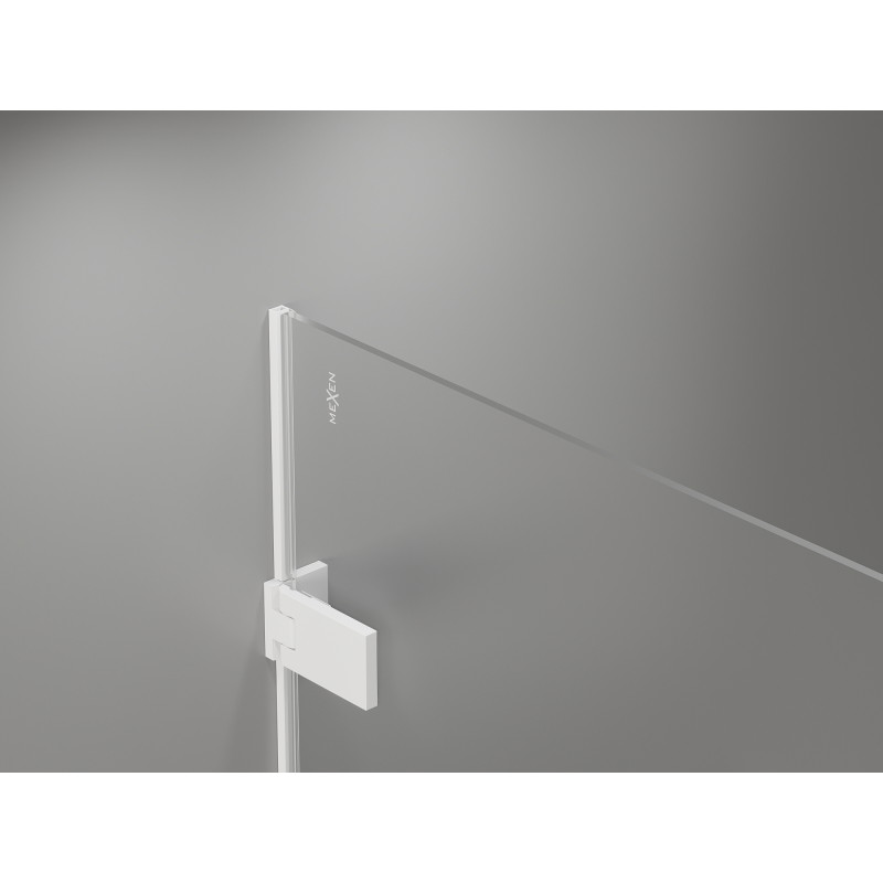 Mexen Lunar-F kabina prysznicowa składana prawa 90 x 90 cm, transparent, biała - 836-090-090-20-00-P