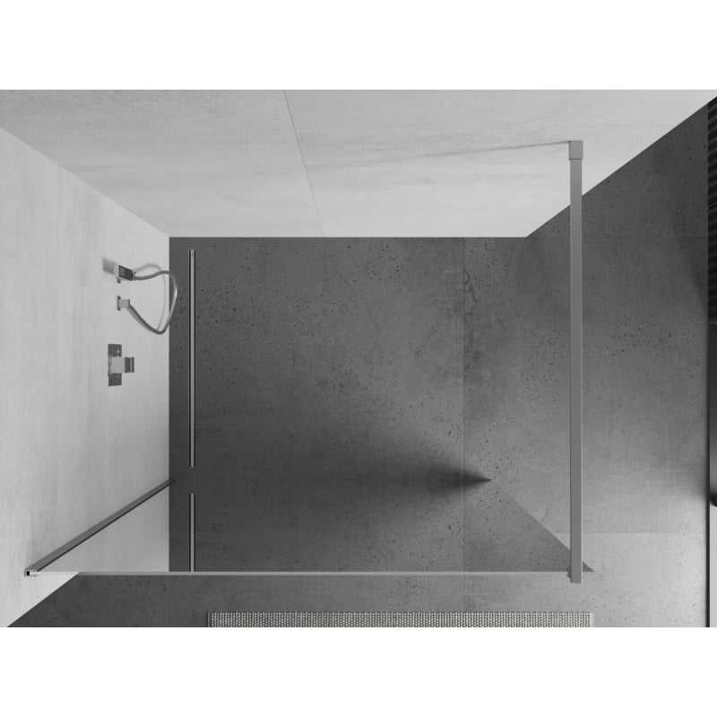 Mexen Kioto ścianka prysznicowa Walk-in 80 x 200 cm, lustro 8 mm, chrom - 800-080-101-01-50
