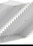 Mexen Lunar-F kabina prysznicowa składana prawa 100 x 70 cm, transparent, złota - 836-100-070-50-00-P