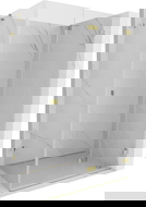 Mexen Lunar-F kabina prysznicowa składana prawa 95 x 90 cm, transparent, złota - 836-095-090-50-00-P