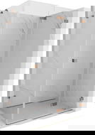 Mexen Lunar-F kabina prysznicowa składana prawa 85 x 80 cm, transparent, różowe złoto- 836-085-080-60-00-P