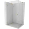 Mexen Lunar-F L kabina prysznicowa składana lewa 95 x 90 cm, transparent, złota - 836L-095-090-50-00-L