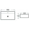 Mexen Alisa umywalka nablatowa 55 x 32 cm, biała - 21745500