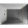 Mexen Kioto ścianka prysznicowa Walk-in 60 x 200 cm, czarna ramka 8 mm, złota - 800-060-101-50-70